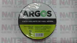 CINTA AISLAR ARGOS DE 3/4 PULG X 18 MTS 600 V PLASTICA COLOR NEGRO #9750050*