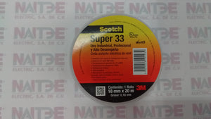 CINTA ELECTRICA SCOTCH DE PVC 3M SUPER 33