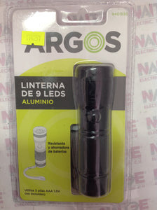 LINTERNA DE ALUMINIO 9 LEDS ARGOS #9401530