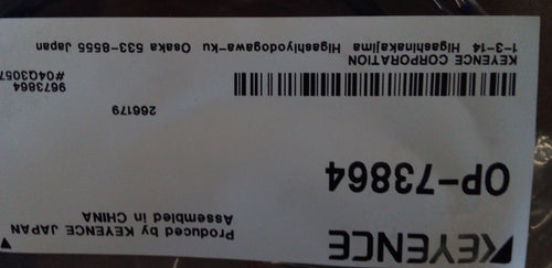 CABLE DE DESCONEXION RAPIDA ESTANDAR KEYENCE OP-73864 M8, 4-pines, 2m de largo