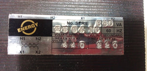 TRANSFORMADOR DE COTROL MONOFASICO DE 650 VA PRIMARIO 440 V, SECUNDARIO 220/110/24 VCA.