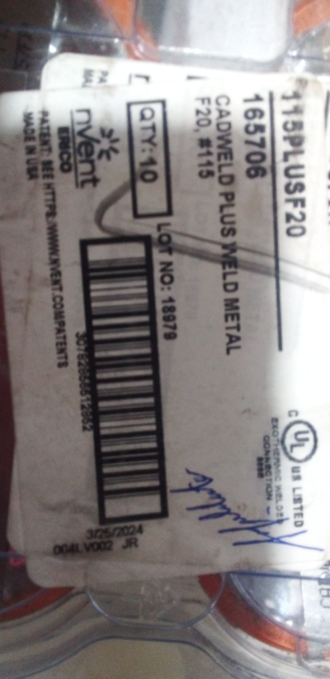 CARGA CADWELD PLUS F20 #115 / C115PLUSF20