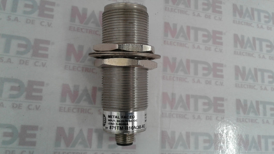 SENSOR  ALLEN BRADLEY  871TM-B10N30-R3 10 MM SENSADO. 40-250V AC/DC.