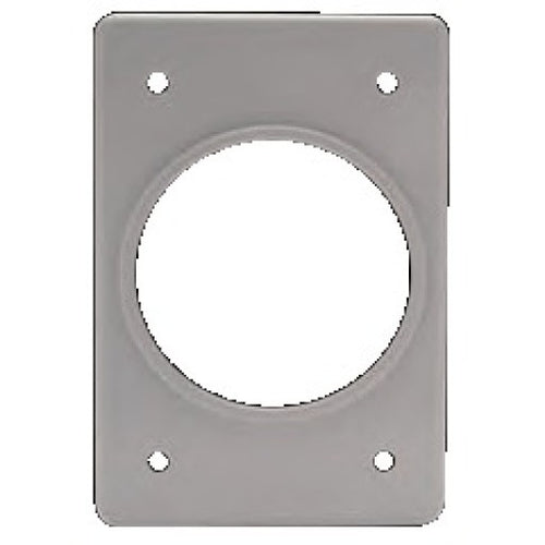PLACA DE ALUMINIO GRIS ARGOS #8800410 PARA RECEPTACULO SENCILLO DE 35mm