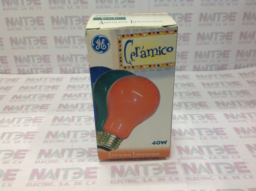 FOCO GE  COLOR VERDE 119633 40A/CG DE  40 W 125 V  SEÑALES CERAMICOS