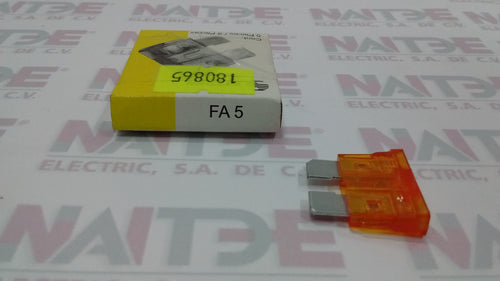 FUSIBLE TIPO CLAVIJA FA5 DE 5 AMP COLOR CANELA