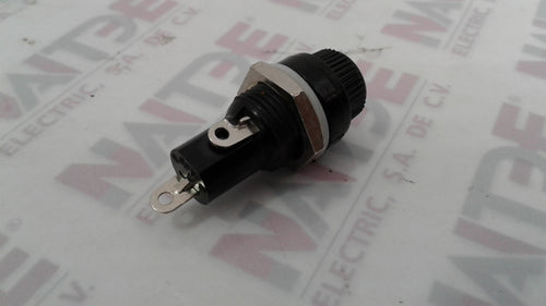 PORTAFUSIBLE STEREN AMPF-4 TIPO EUROPEO 5 X 20 MM COLOR NEGRO