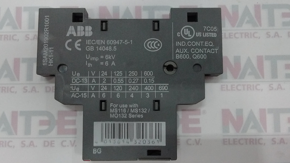 Componenti Elettrici ABB ABB SK1-11 Contattore Segnalazione - Per MS116/132, 1NA+1NC Abb Sk1-11 Per Ms116/132 - 3