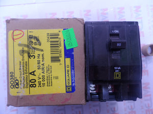 PASTILLA SQUARE D QO380, 3P, 80 AMP
