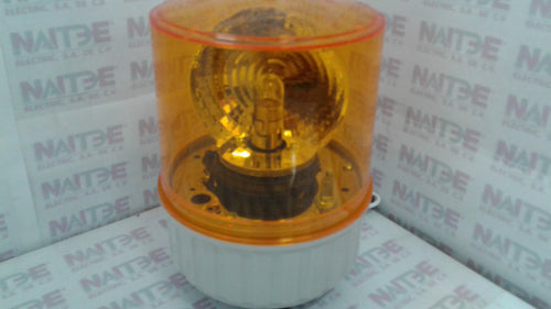 TORRETA GIRATORIA Q-LIGHT  MOD S125U-120 COLOR AMBAR 120 VCA.