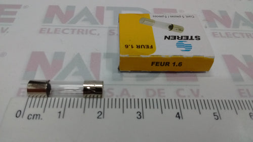 FUSIBLE TIPO EUROPEO DE 1.6 AMP 250 V GMA