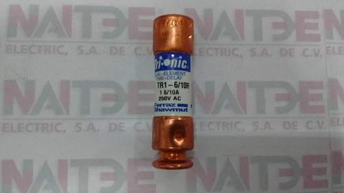 FUSIBLE FERRAZ TR1-6/10R, 1-6/10 AMP 250 V C/RET (S/M)