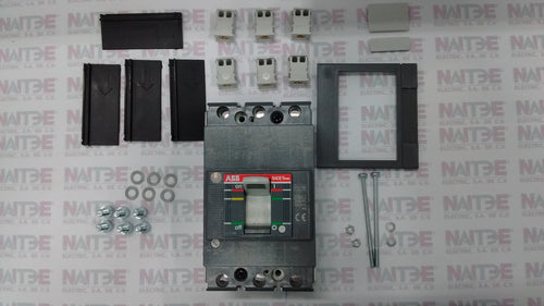 INTERRUPTOR TMAX ABB  XT1C, 50 AMP, C/REL TMD, 3 POLOS S/TERMINALES CAT.1SDA067394R1