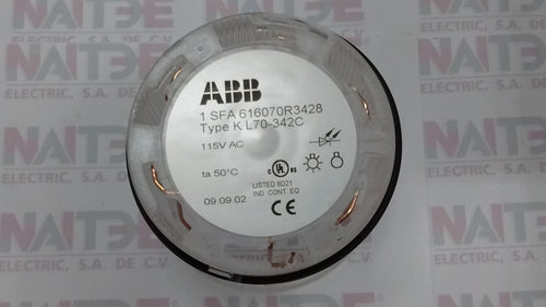 MODULO LUMINOSO INTERMITENTE  BLANCO ABB KL70-342C, 115 V CA/CD CAT.1SFA616070R3428 LED INTEGRADO