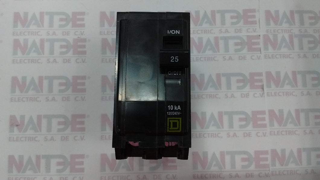 PASTILLA SQUARE D QO225, 2P, 25 AMP