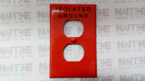TAPA P/CONTACTO ARROW HART WDIGPJ8 ISOLATED GROUND DUPLEX COLOR NARANJA NYLON