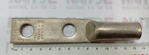 TERMINAL DE COMPRESION ITSA TCD341 TIPO DD CAL 250 MCM DIAM 1/2  TDD250012 DOBLE OJILLO CAÑON LARGO