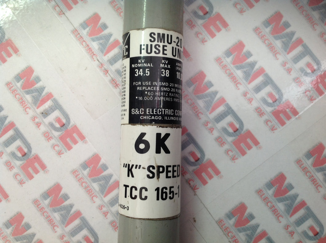 FUSIBLE TIPO ( SMD 20 ) 34.5 KV NOMINAL 10000 AMP  6K ( SPEED 165-1 )