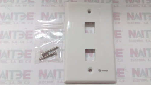 TAPA KEY STONE 310-202 WH DE 2 CAVIDADES COLOR BLANCA