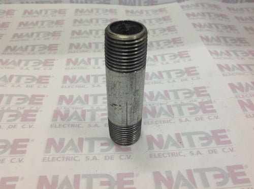 NIPLE GALVANIZADO DE 1/2 PULG  X 3 PULG