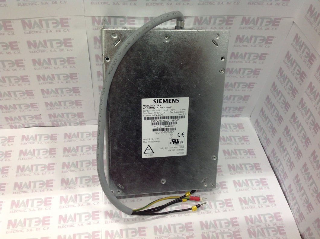 REACTOR SIEMENS 5 HP 10.2 AMP. EN 440 V SHP. 6SE6400-3CC01-4BD3