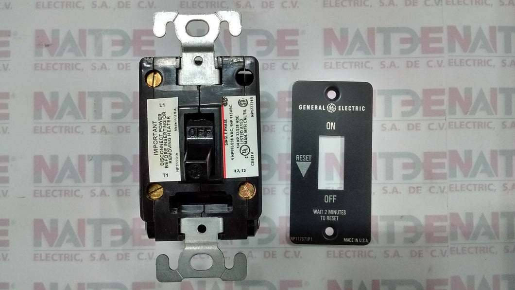 ARRANCADOR MANUAL MONOFASICO GENERAL Y ELECTRIC MOD CR101Y 1HP 115/230 V. 25/60 HZ 1 POLO