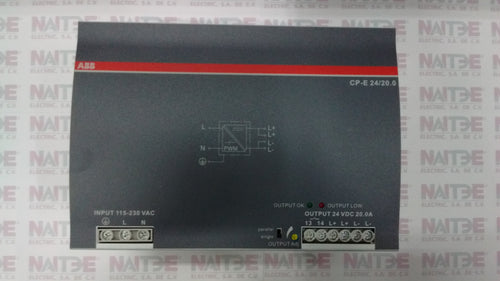FUENTE DE PODER ESTANDAR ABB 1SVR427036R0000 SERIE CP-E 24/20.0 TENSION DE ALIMENTACION