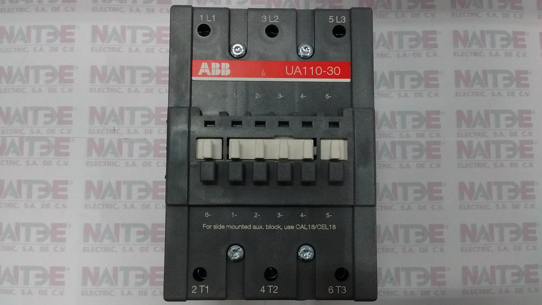 CONTACTOR ABB  UA110-30-00#110-120 VCA P/APLICACIONES CON CAPACITORES. CAT.1SFL451022R8400