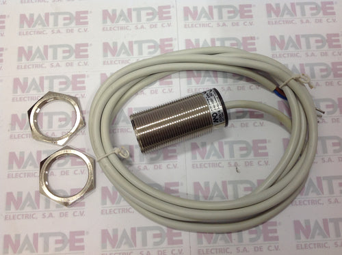 SENSOR INDUCTIVO MICRO DET. AT /AN-1A  M30 10-30 VDC NPN DS 10MM RAZANTE 3 HILOS C/CABLE.