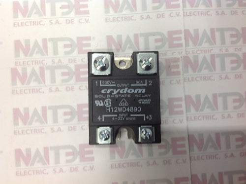 RELEVADOR ESTADO SOLIDO CRYDOM H12WD4890 4 -32 VDC. 1 POLO 90 AMP 600 V. No.79K4400