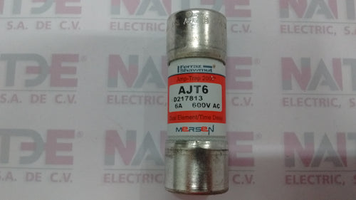 FUSIBLE FERRAZ AJT6, 6 AMP 600 V