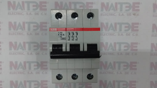 INTERRUPTOR TERMO ABB 3 P 40 AMP. 230-400 VCA CAT S203-K40 #2CDS253001R0557