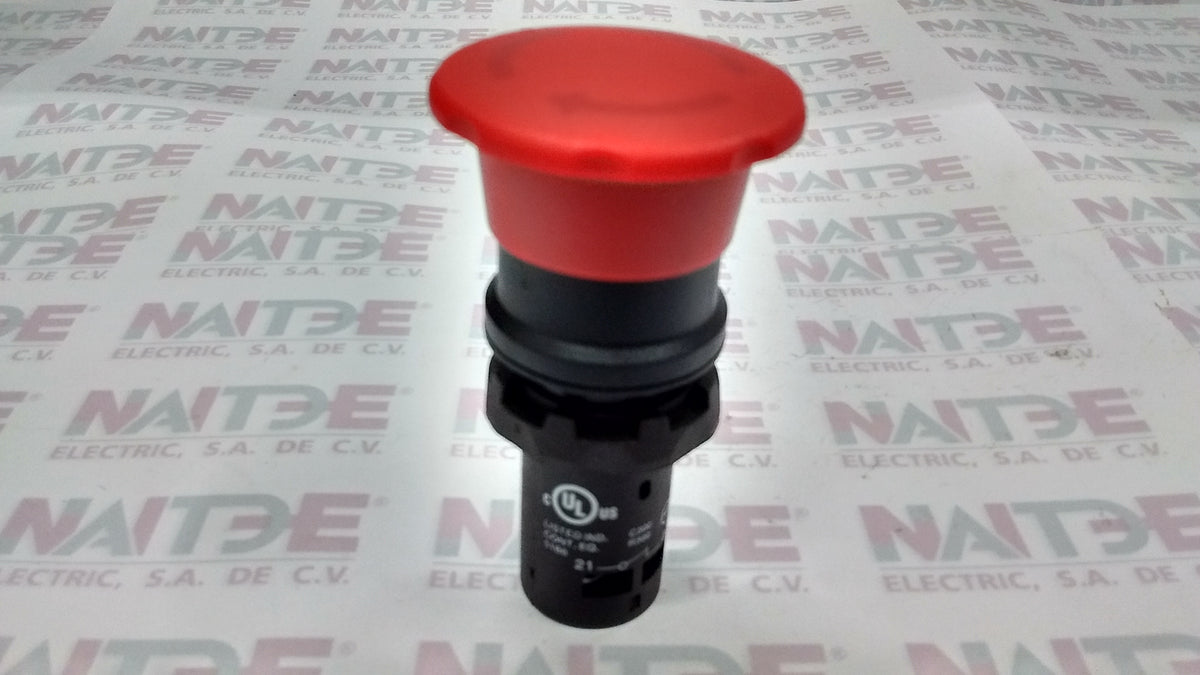 BOTON PARO EMERGENCIA ROJO ABB TIPO CE4T-10R-11 CAT.1SFA619550R1071 GI ...