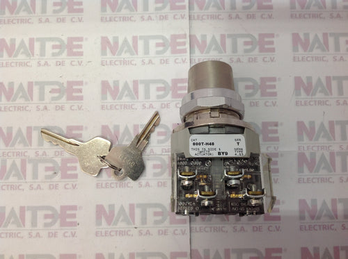 SELECTOR CON LLAVE ALLEN BRADLEY  800T - H48A 30MM DE 2 POS S/RETENCION
