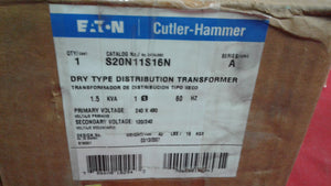 TRANSFORMADOR ENCAPSULADO CUTLER HAMMER 1.5 KVA. 240/480 -120/240 MONOF.