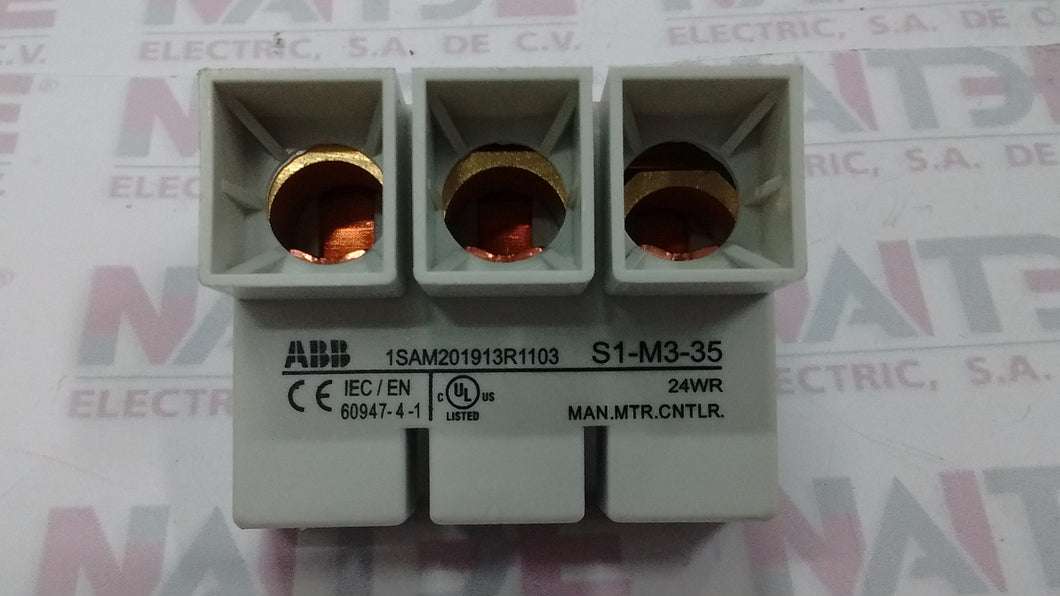 BLOCK DE ALIMENTACION ABB  TIPO S1-M3-35 (100A/690 VCA) MS116/132/O132 CAT.1SAM201913R1103
