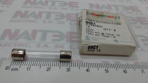 FUSIBLE DE CRISTAL LITTELFUSE 312-3AG DE 1 AMP 250 V