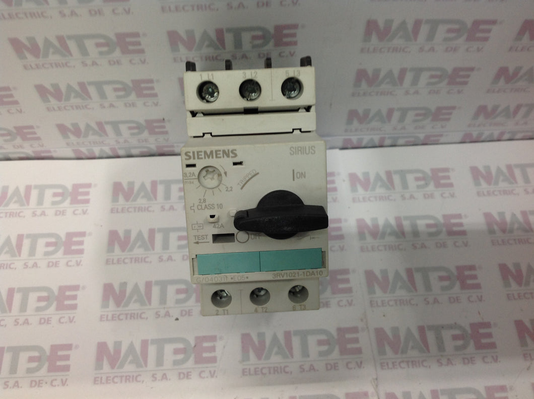 GUARDAMOTOR SIEMENS 3RV1021-1DA10 DE 2.2 - 3.2 AMP.