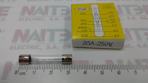 FUSIBLE DIFUS TIPO AMERICANO DE 20 AMP 250 V
