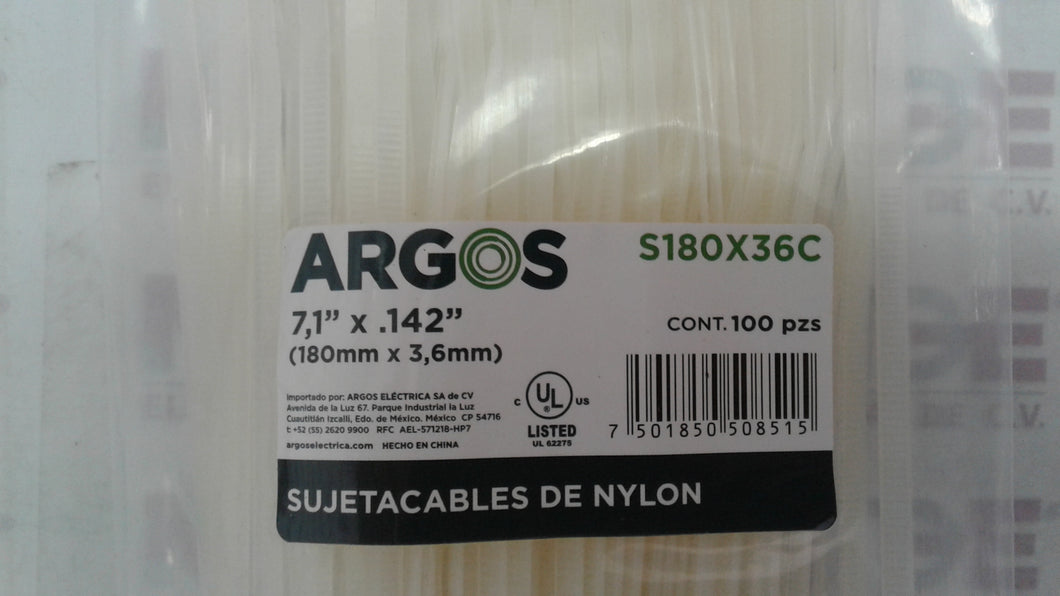 Sujeta Cable de Nylon Adhesivo