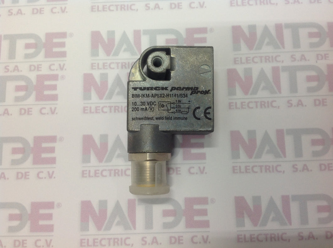 SENSOR INDUCTIVO TURCK  BIM-IKM-AP6X2-H1141/S34 10-30 VDC PNP 4 HILOS C/CONECTOR M12