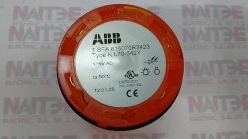 MODULO LUMINOSO INTERMITENTE LED AMARILLO ABB KL70-342Y115 V CA/CD.CAT.1SFA616070R3423 LED INTEGRADO