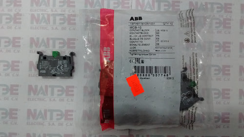BLOCK DE CONTACTOS 1NA ABB 1SFA611610R1001, 10A/600V. TIPO MCB-10