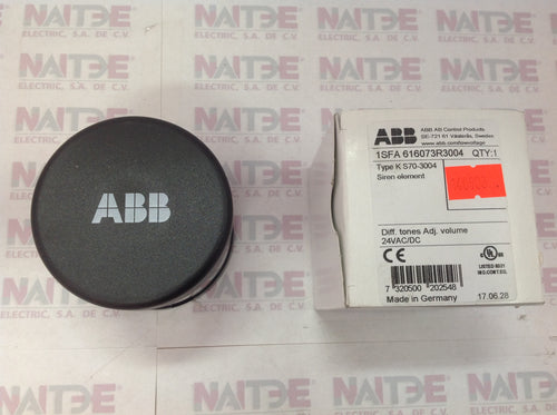 SIRENA ABB  KS70-3004 24 V. CA/CD. CAT.1SFA616073R3004 VOLUMEN AJUSTABLE 8 TONOS 100 dB.