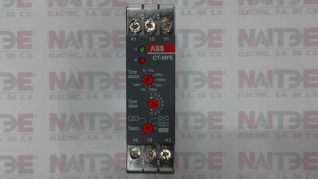 TIMER ABB 1SVR508020R000, CT-MFC.12, 0.05 SEG-100H, AC/DC, 24-240 V (MOD ANTERIOR 1SVR550029R8100)