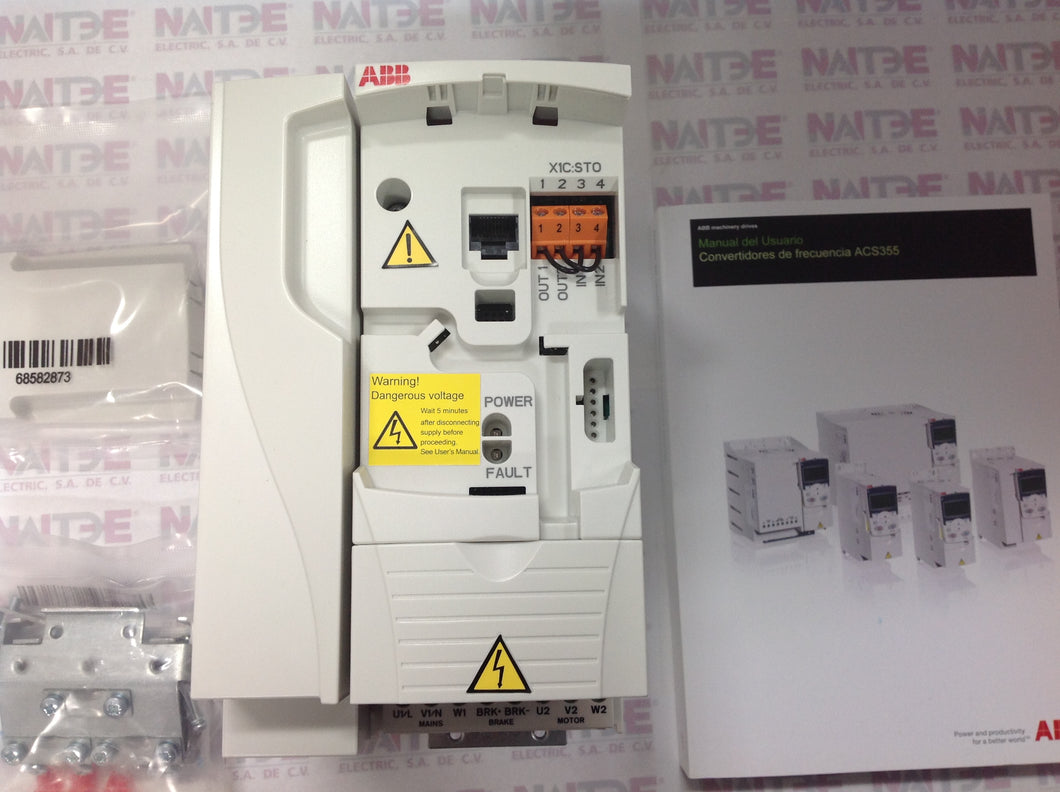 VARIADOR DE VELOCIDAD ABB ACS550-01-08A8-4,  4HP 480V 88 AMP 4 KW CAT3AUA0000002419