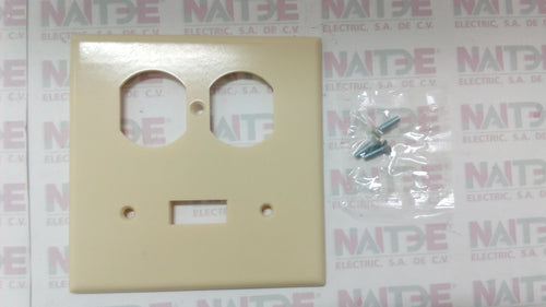 TAPA PLASTICA LEVITON S10-086005-000 DE PARED PALANCA DUPLEX  MULTIPLE  COLOR MARFIL (S/M)