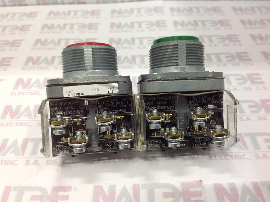 BOTONERA DOBLE ALLEN BRADLEY 800T-FB16F