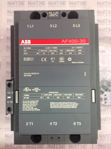 CONTACTOR ABB  AF400-30-11 BOBINA 250-500 V CA/CD. CAT.1SFL577001R7111