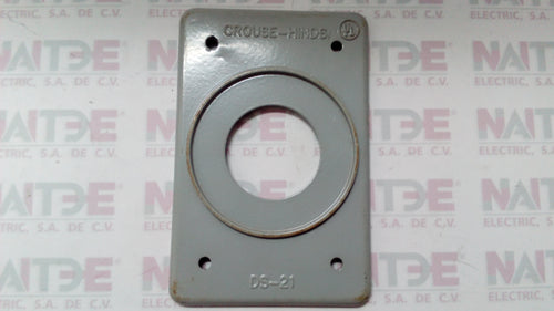 TAPA P/CONTACTO CROUSE HINDS DS-2135 (7310) COLOR GRIS PLATA ( NUEVO MODELO AH2135 )